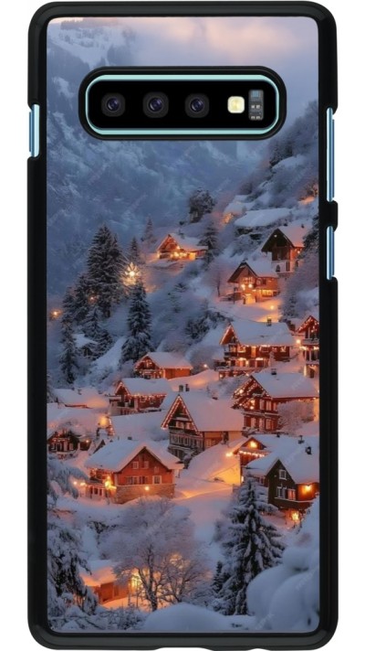 Coque Samsung Galaxy S10+ - Winter 25 Winter snowy village