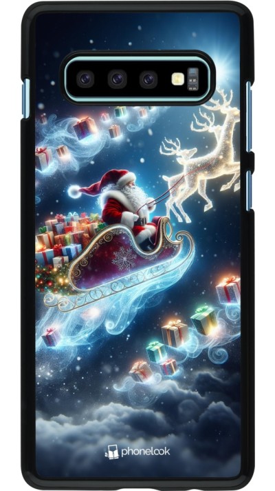Coque Samsung Galaxy S10+ - Noël 2023 Père Noël enchanté