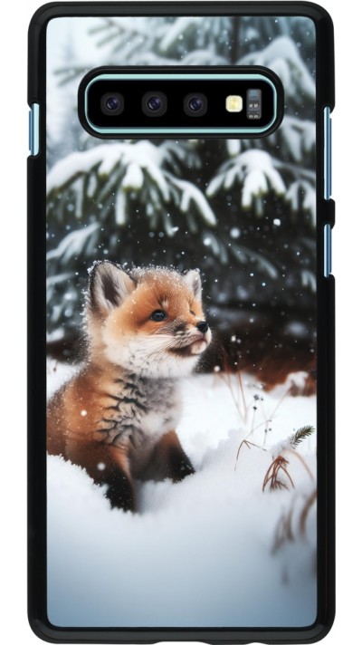 Coque Samsung Galaxy S10+ - Noël 2023 Renardeau sapin