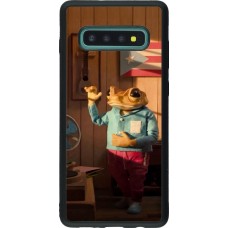 Coque Samsung Galaxy S10+ - Silicone rigide noir Dancing frog DTMF