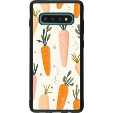 Coque Samsung Galaxy S10+ - Silicone rigide noir Easter 2026 Illustration carrots