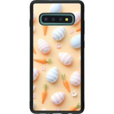 Coque Samsung Galaxy S10+ - Silicone rigide noir Easter 2026 Pattern Easter