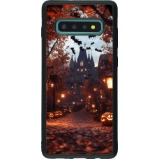 Samsung Galaxy S10+ Case Hülle - Silikon schwarz Halloween 2025 Haunted house