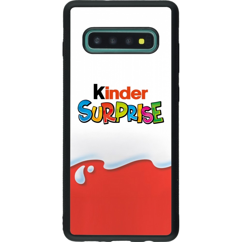 Coque Samsung Galaxy S10+ - Silicone rigide noir Kinder Surprise