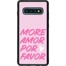 Samsung Galaxy S10+ Case Hülle - Silikon schwarz More amor porfavor