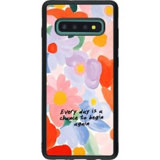 Coque Samsung Galaxy S10+ - Silicone rigide noir Every day is a chance 2026
