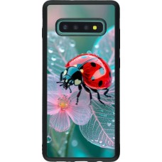 Coque Samsung Galaxy S10+ - Silicone rigide noir Ladybird in bloom 2026