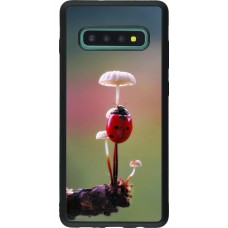 Coque Samsung Galaxy S10+ - Silicone rigide noir Ladybird on a mushroom 2026