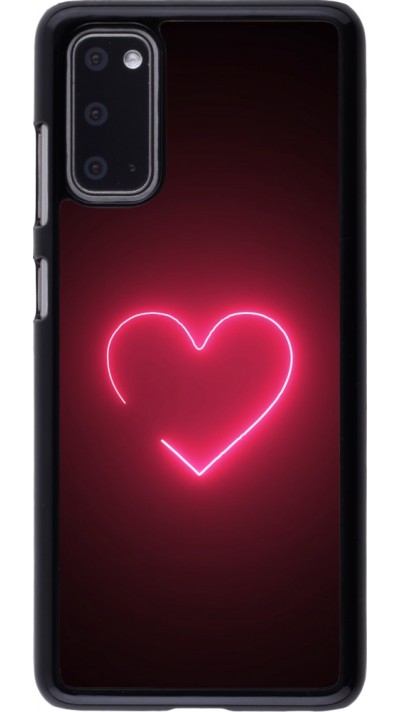 Coque Samsung Galaxy S20 - Valentine 2023 single neon heart