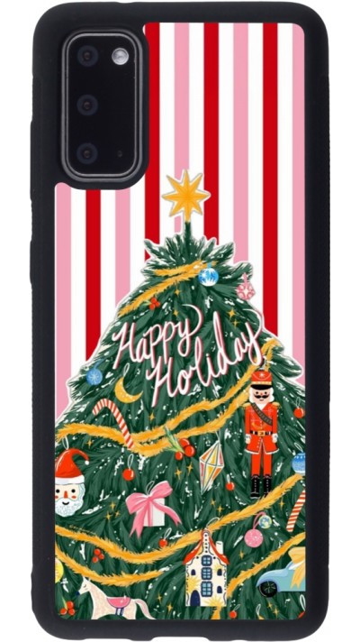 Coque Samsung Galaxy S20 - Silicone rigide noir Christmas 25 Happy Holiday
