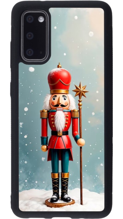 Coque Samsung Galaxy S20 - Silicone rigide noir Christmas 25 Nutcracker Snow