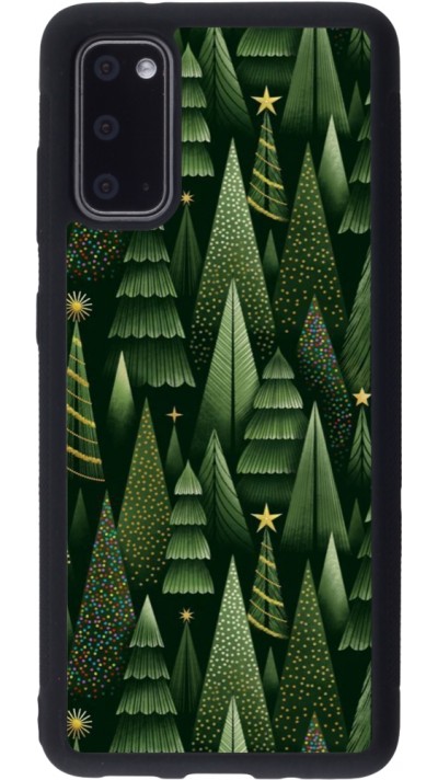 Coque Samsung Galaxy S20 - Silicone rigide noir Christmas 25 Pattern Xmas Tree