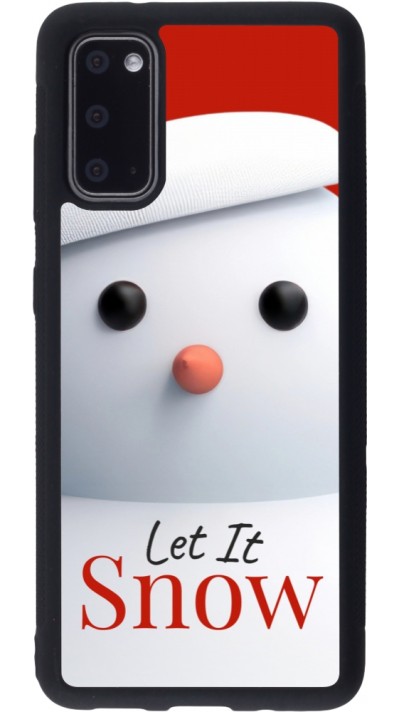 Coque Samsung Galaxy S20 - Silicone rigide noir Christmas 25 Xmas Snowman