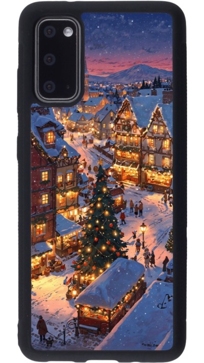 Coque Samsung Galaxy S20 - Silicone rigide noir Christmas 25 Xmas Village