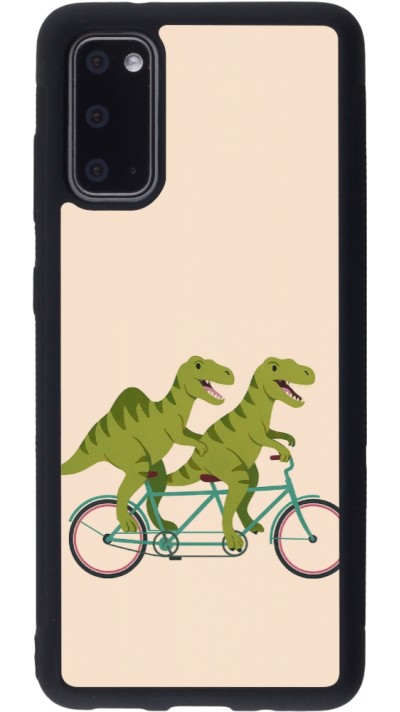 Coque Samsung Galaxy S20 - Silicone rigide noir Dinosaurs on bikes 2026