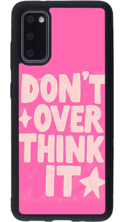 Coque Samsung Galaxy S20 - Silicone rigide noir Dont over think it 2026