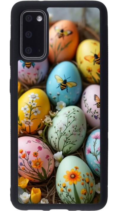 Coque Samsung Galaxy S20 - Silicone rigide noir Easter 2026 Eggs with bees