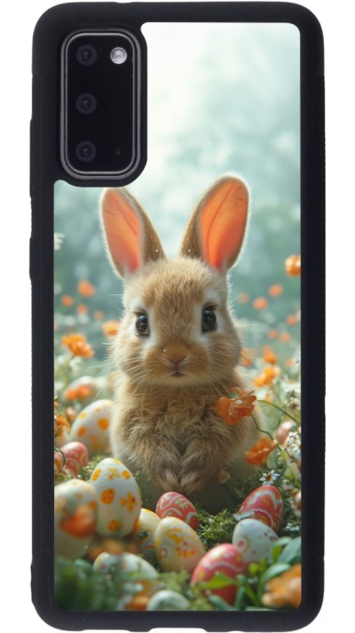 Coque Samsung Galaxy S20 - Silicone rigide noir Easter 2026 Rabbit in the garden