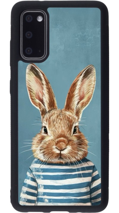 Coque Samsung Galaxy S20 - Silicone rigide noir Easter 2026 Rabbit navy