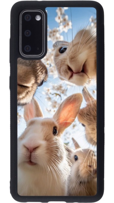 Coque Samsung Galaxy S20 - Silicone rigide noir Easter 2026 Rabbits