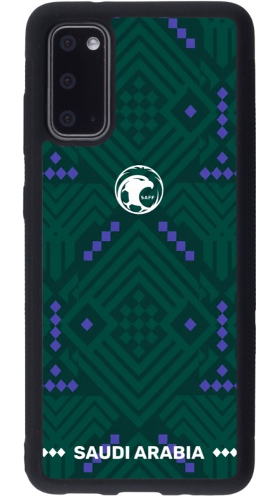 Coque Samsung Galaxy S20 - Silicone rigide noir Maillot de football Arabie saoudite 2026 personnalisable