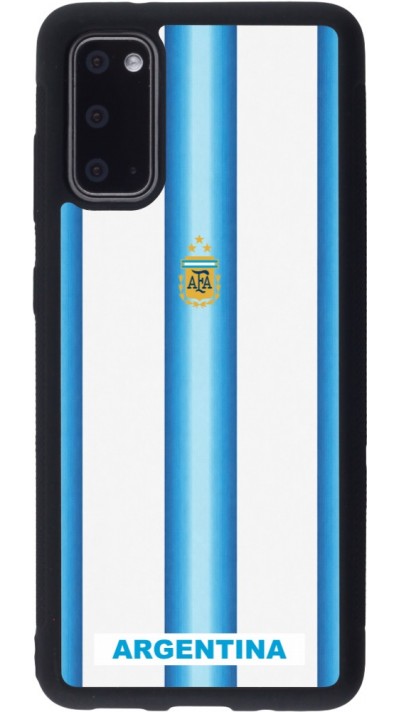 Coque Samsung Galaxy S20 - Silicone rigide noir Maillot de football Argentine 2026 personnalisable