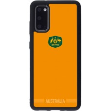 Coque Samsung Galaxy S20 - Silicone rigide noir Maillot de football Australie 2026 personnalisable