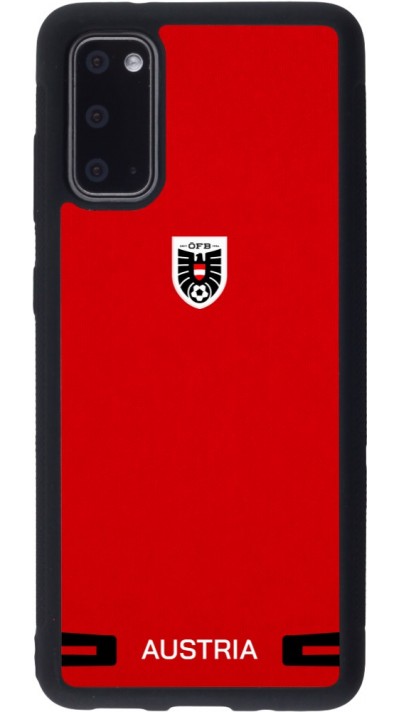 Coque Samsung Galaxy S20 - Silicone rigide noir Maillot de football Autriche 2026 personnalisable
