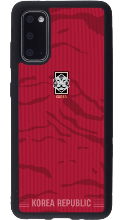 Coque Samsung Galaxy S20 - Silicone rigide noir Maillot de football Corée du Sud 2026 personnalisable