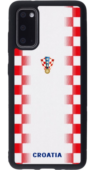 Coque Samsung Galaxy S20 - Silicone rigide noir Maillot de football Croatie 2026 personnalisable