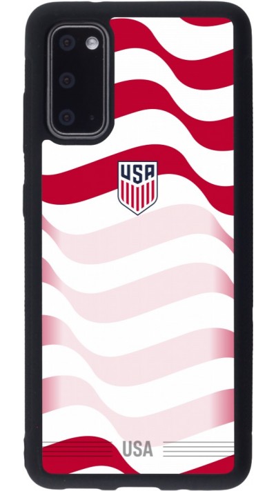 Coque Samsung Galaxy S20 - Silicone rigide noir Maillot de football E?tats Unis 2026 personnalisable
