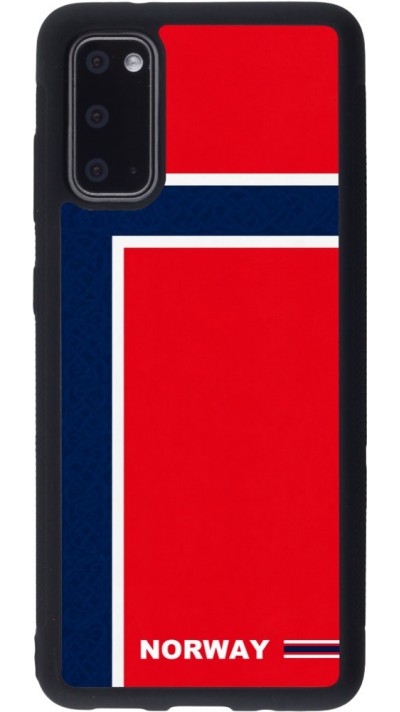 Coque Samsung Galaxy S20 - Silicone rigide noir Maillot de football Norvège 2026 personnalisable