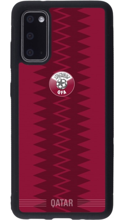Coque Samsung Galaxy S20 - Silicone rigide noir Maillot de football Qatar 2026 personnalisable