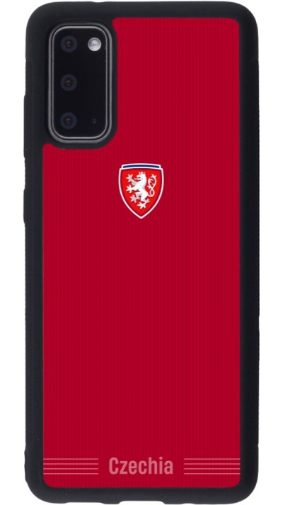 Coque Samsung Galaxy S20 - Silicone rigide noir Maillot de football Répuplique Tchèque 2026 personnalisable