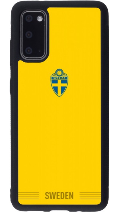 Coque Samsung Galaxy S20 - Silicone rigide noir Maillot de football Suède 2026 personnalisable