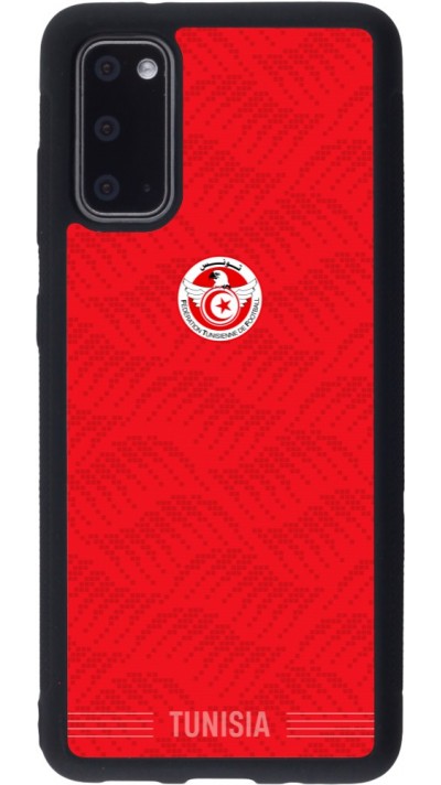 Coque Samsung Galaxy S20 - Silicone rigide noir Maillot de football Tunisie 2026 personnalisable