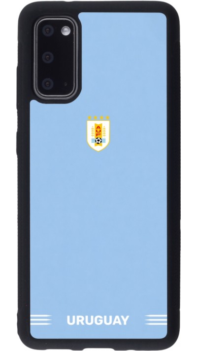 Coque Samsung Galaxy S20 - Silicone rigide noir Maillot de football Uruguay 2026 personnalisable