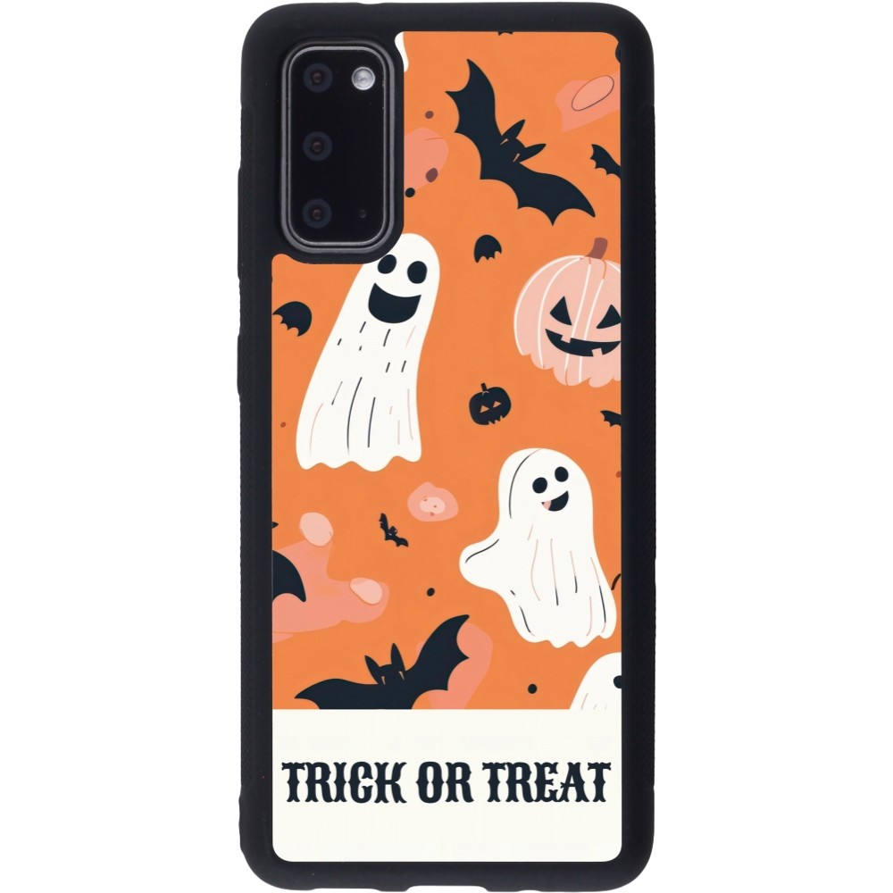 Coque Samsung Galaxy S20 - Silicone rigide noir Halloween 2025 Trick treat