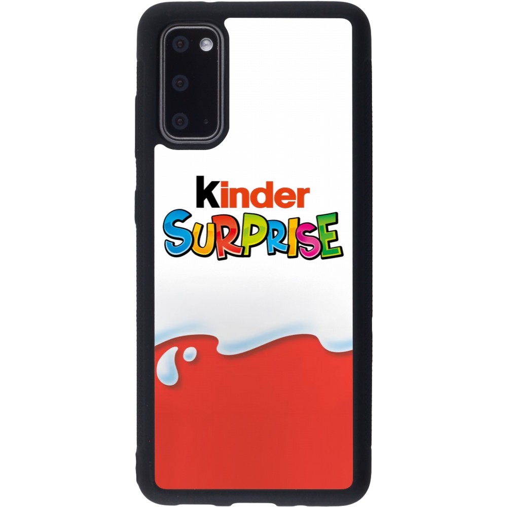 Coque Samsung Galaxy S20 - Silicone rigide noir Kinder Surprise