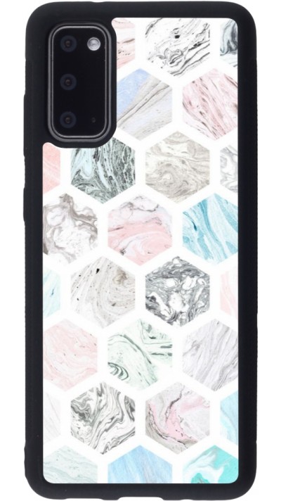 Coque Samsung Galaxy S20 - Silicone rigide noir Marble Everything