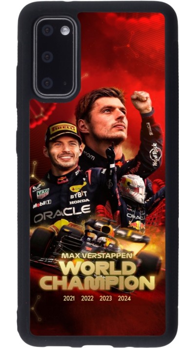 Coque Samsung Galaxy S20 - Silicone rigide noir Max Verstappen Champion 2023
