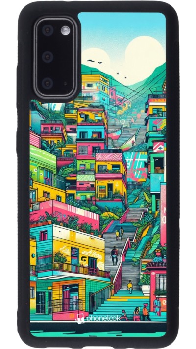 Coque Samsung Galaxy S20 - Silicone rigide noir Medellin Comuna 13 Art