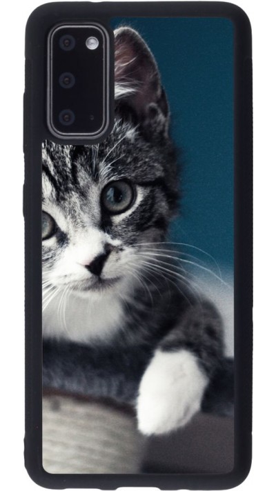 Coque Samsung Galaxy S20 - Silicone rigide noir Meow 23