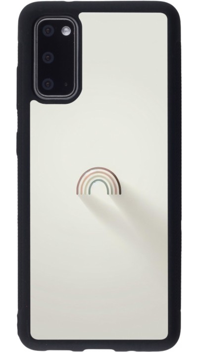 Coque Samsung Galaxy S20 - Silicone rigide noir Mini Rainbow Minimal