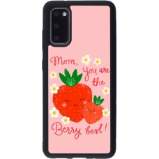 Coque Samsung Galaxy S20 - Silicone rigide noir Mom 2026 Berry best