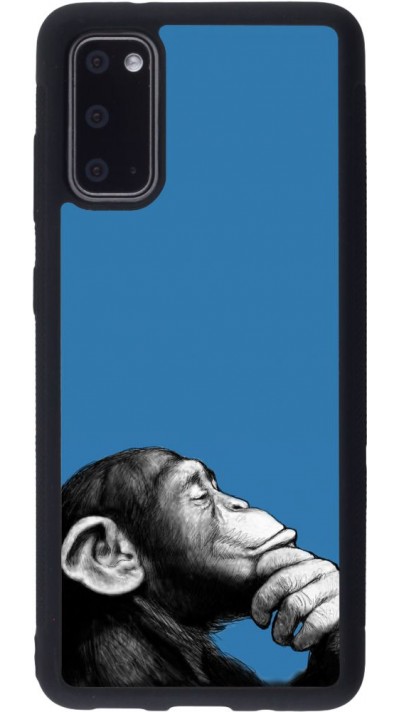 Coque Samsung Galaxy S20 - Silicone rigide noir Monkey Pop Art