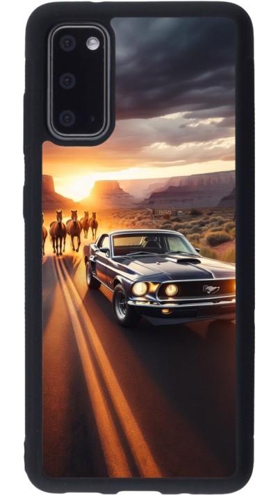 Coque Samsung Galaxy S20 - Silicone rigide noir Mustang 69 Grand Canyon
