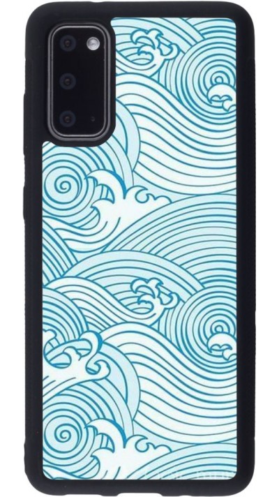 Coque Samsung Galaxy S20 - Silicone rigide noir Ocean Waves