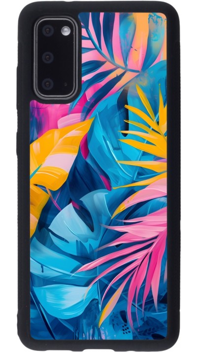 Coque Samsung Galaxy S20 - Silicone rigide noir Palms Blue