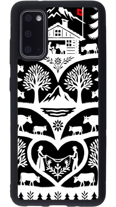 Coque Samsung Galaxy S20 - Silicone rigide noir Poya Suisse 2 noir Coque Samsung Galaxy S20 - Silicone rigide noir Poya Suisse 2 noir